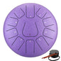 Purilite Select | 8 Inch Steel Tongue Drum 11 Notes | Key of F Handpan Drum | Meditation Yoga Musical Instrument with Carry Bag