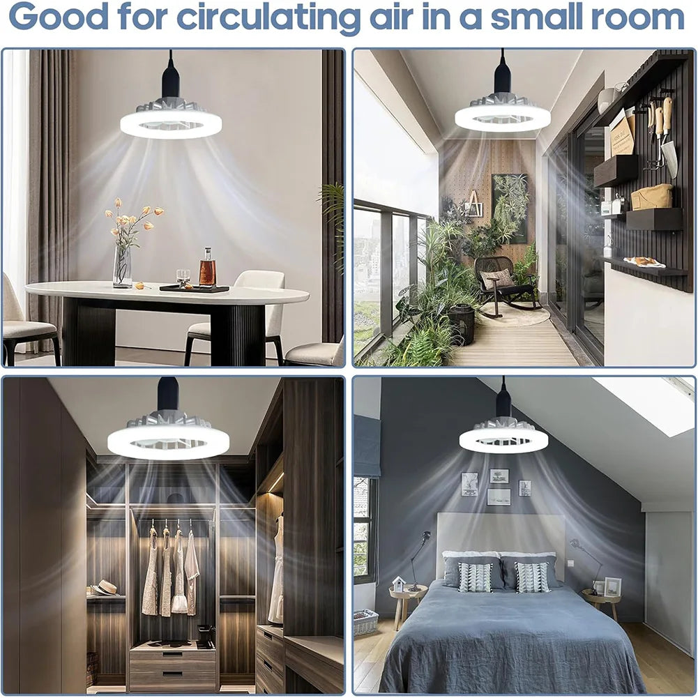 Purilite Select 2-in-1 Ceiling Fan LED Light | E27 Base | Remote Control | Stepless Dimmable | Silent Modern Fan Lamp