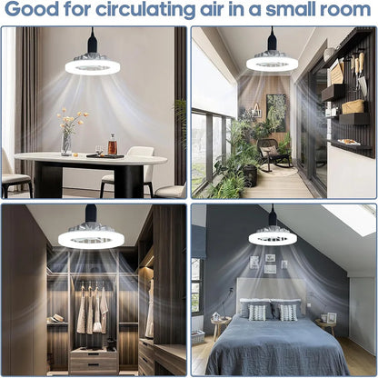 Purilite Select 2-in-1 Ceiling Fan LED Light | E27 Base | Remote Control | Stepless Dimmable | Silent Modern Fan Lamp