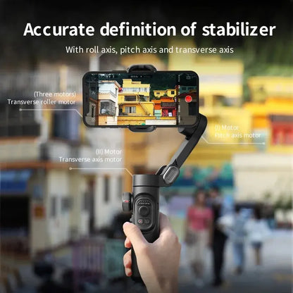 Purilite Select AOCHUAN SmartXE 3-Axis Handheld Gimbal Stabilizer | Smartphone Gimbal for iPhone & Android | AI Tracking | TikTok & Vlog Shooting