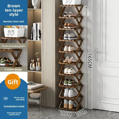 Purilite Select Narrow Wooden Shoe Rack