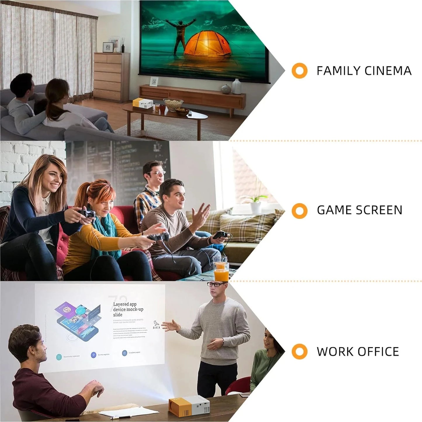 Purilite Select YG300 Mini HD LED Projector