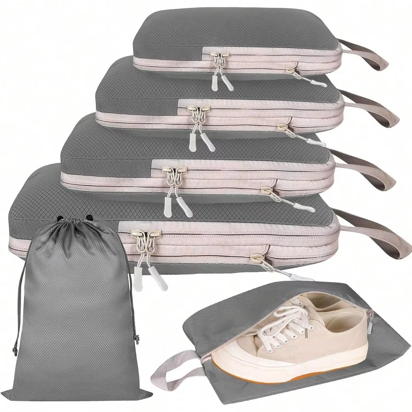 Purilite Select 6‑Piece Compressible Packing Cubes Set