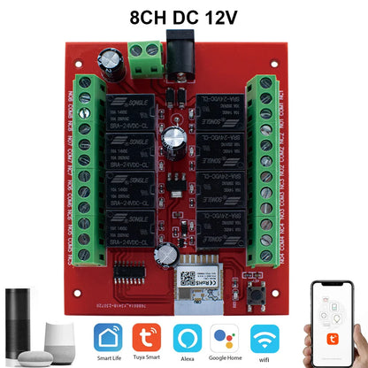 Purilite Select 8CH Tuya Smart WiFi Switch Module DC 12V / 24V