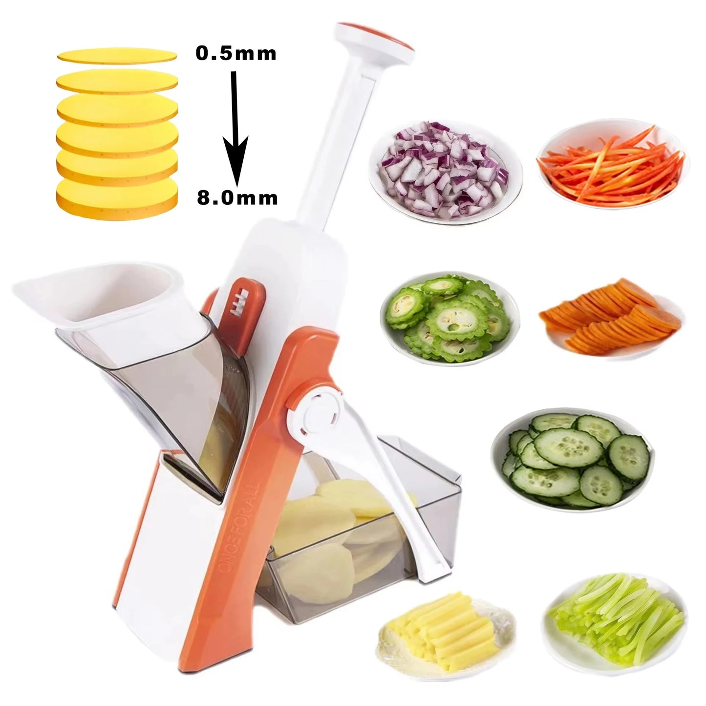 Purilite Select 5-in-1 Multifunction Vegetable Cutter Grater Slicer and Dicer Kitchen Food Preparation Tool