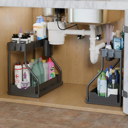 Purilite Select 2-Tier Pull-Out Storage Organizer Shelf