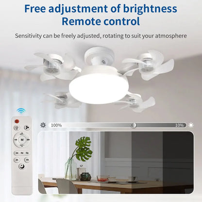 Purilite Select Intelligent Ceiling Fan Light | E27 Socket | High Power Airflow | Silent LED Fan Light for Kitchen & Restaurant