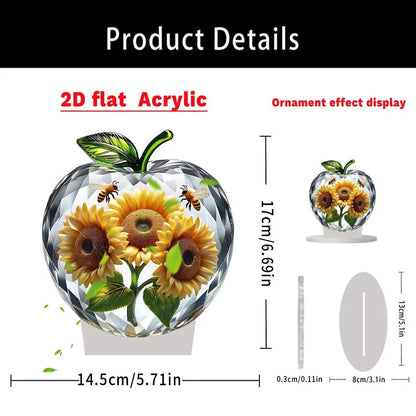 Purilite Select Clear Crystal Apple Figurine