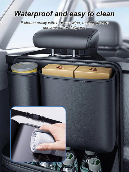 Purilite Select Car Rear Seat Back Hanging Storage Organizer, Multi-Compartment Waterproof Auto Storage Bag for SUV, Sedan & Hatchback