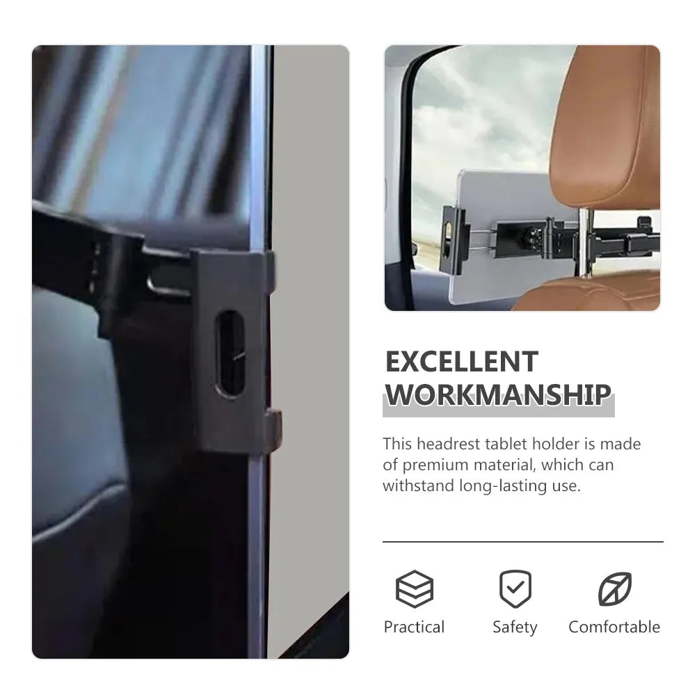 Purilite Select Car Backseat Headrest Tablet Mount 360 Degree Rotatable Adjustable Phone and Tablet Holder