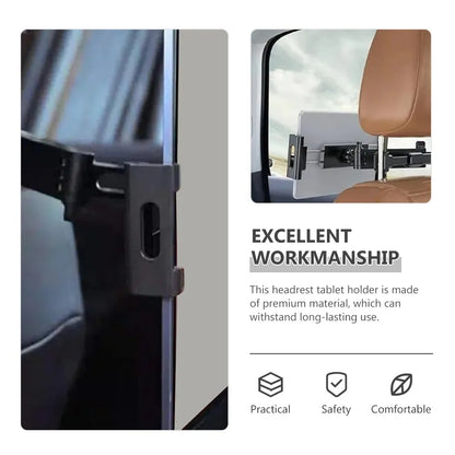 Purilite Select Car Backseat Headrest Tablet Mount 360 Degree Rotatable Adjustable Phone and Tablet Holder