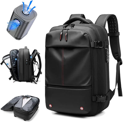 Purilite Select 17-Inch Laptop Vacuum Compression Backpack | Business Travel Backpack | Expandable Large Capacity School &amp; Outdoor Bag | Waterproof Oxford