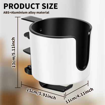 Purilite Select 2-in-1 Desk Cup Holder | Adjustable Clamp Mug & Headphone Holder | Space-Saving Desk Organizer