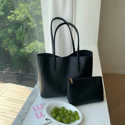 Purilite Select Vintage Korean-Style Large Capacity Tote Bag