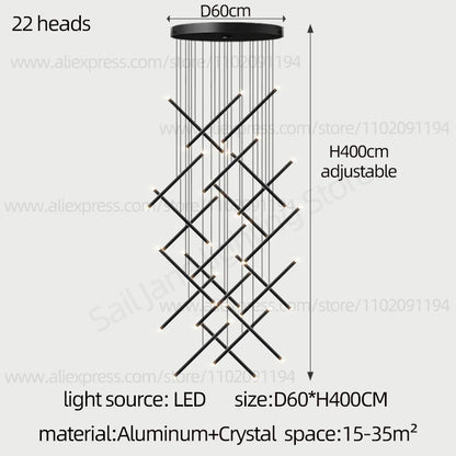 Purilite Select Nordic Style Staircase Pendant Lamp