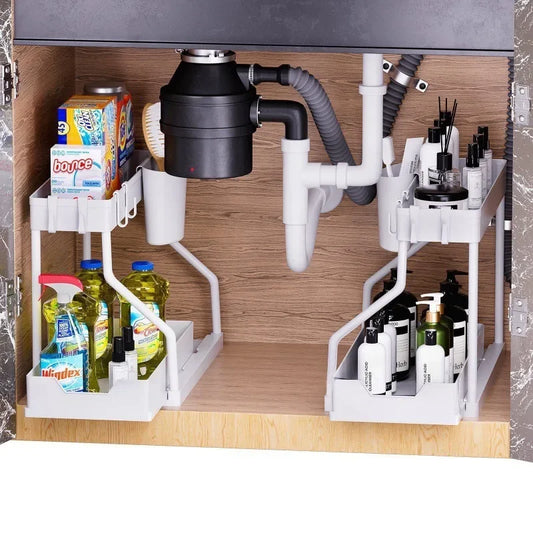 Purilite Select 2-Tier Pull-Out Storage Organizer Shelf