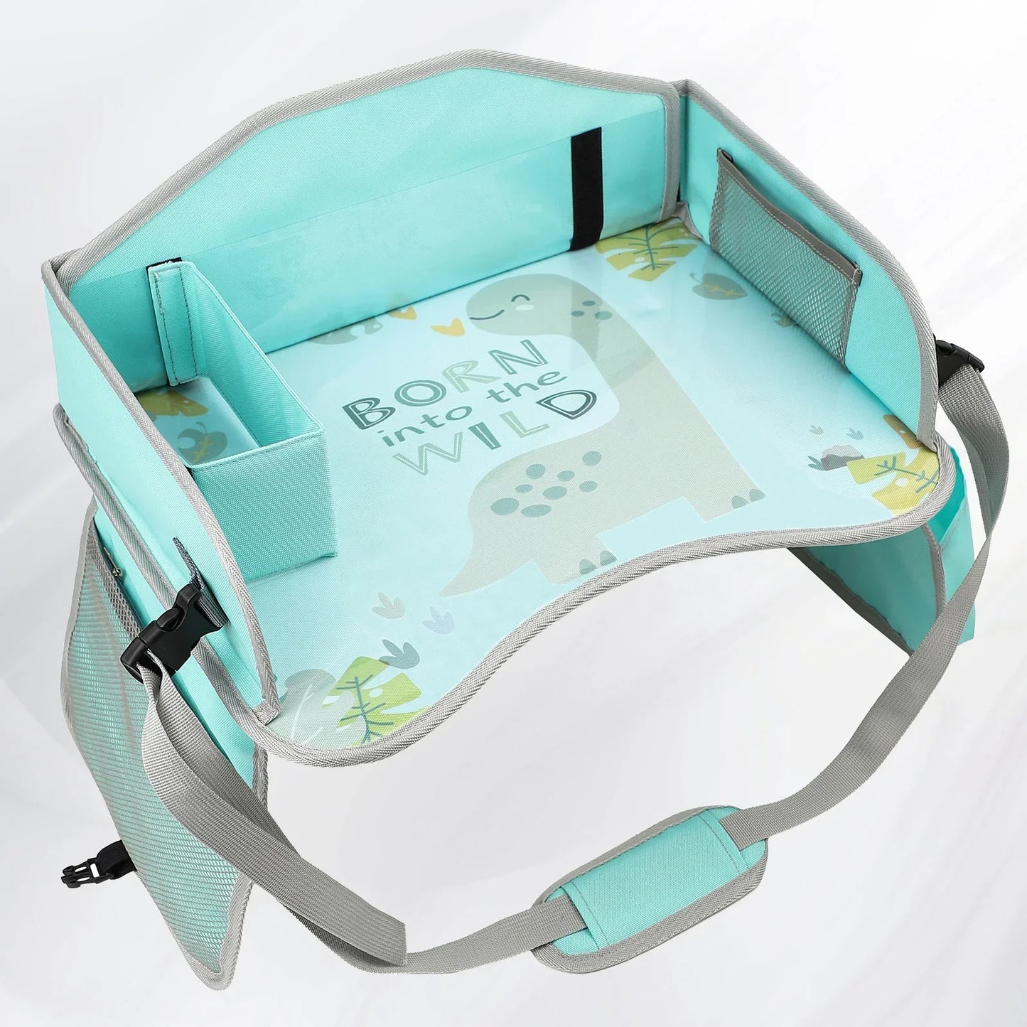Purilite Select Kids Travel Tray for Car Seat Waterproof Activity Desk with Storage Pockets