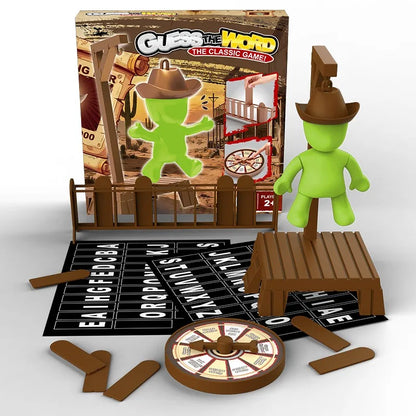 Purilite Select Magnetic Hangman Word Guessing Board Game – Cowboy Theme Travel Table Puzzle for Family Fun and Learning