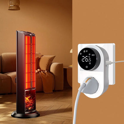 Purilite Select Smart WiFi Thermostat Plug | LED Display | App Control | Programmable Temperature Controller Socket | 16A Smart Heating & Cooling Plug