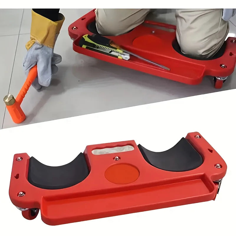 Purilite Select Rolling Knee Pad Platform | Wheeled Knee Support with Built-In Tool Tray | Heavy Duty Kneeling Cart for Workshop & Home