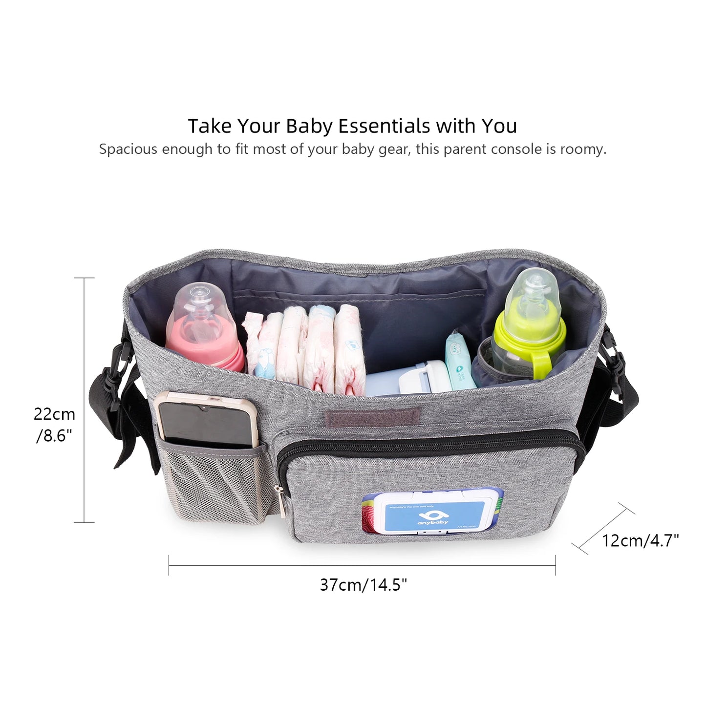 Purilite Select Small Diaper Bag Stroller Organizer