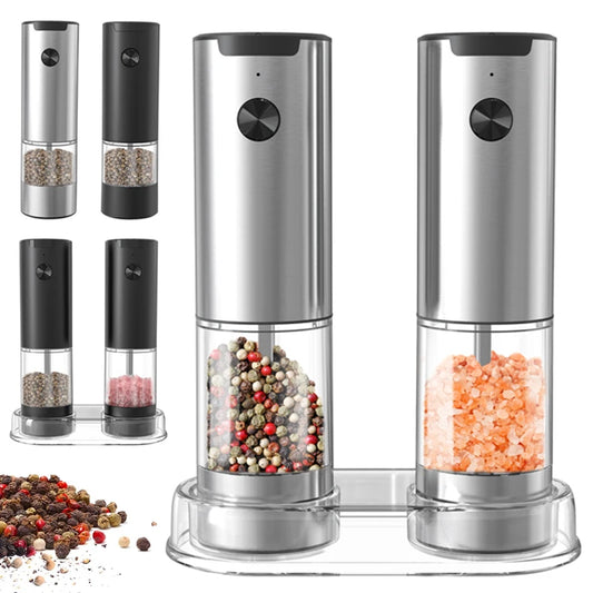 Purilite Select Electric Salt and Pepper Grinder With Adjustable Coarseness Refillable Mills Battery Powered Kitchen Gadget Tool