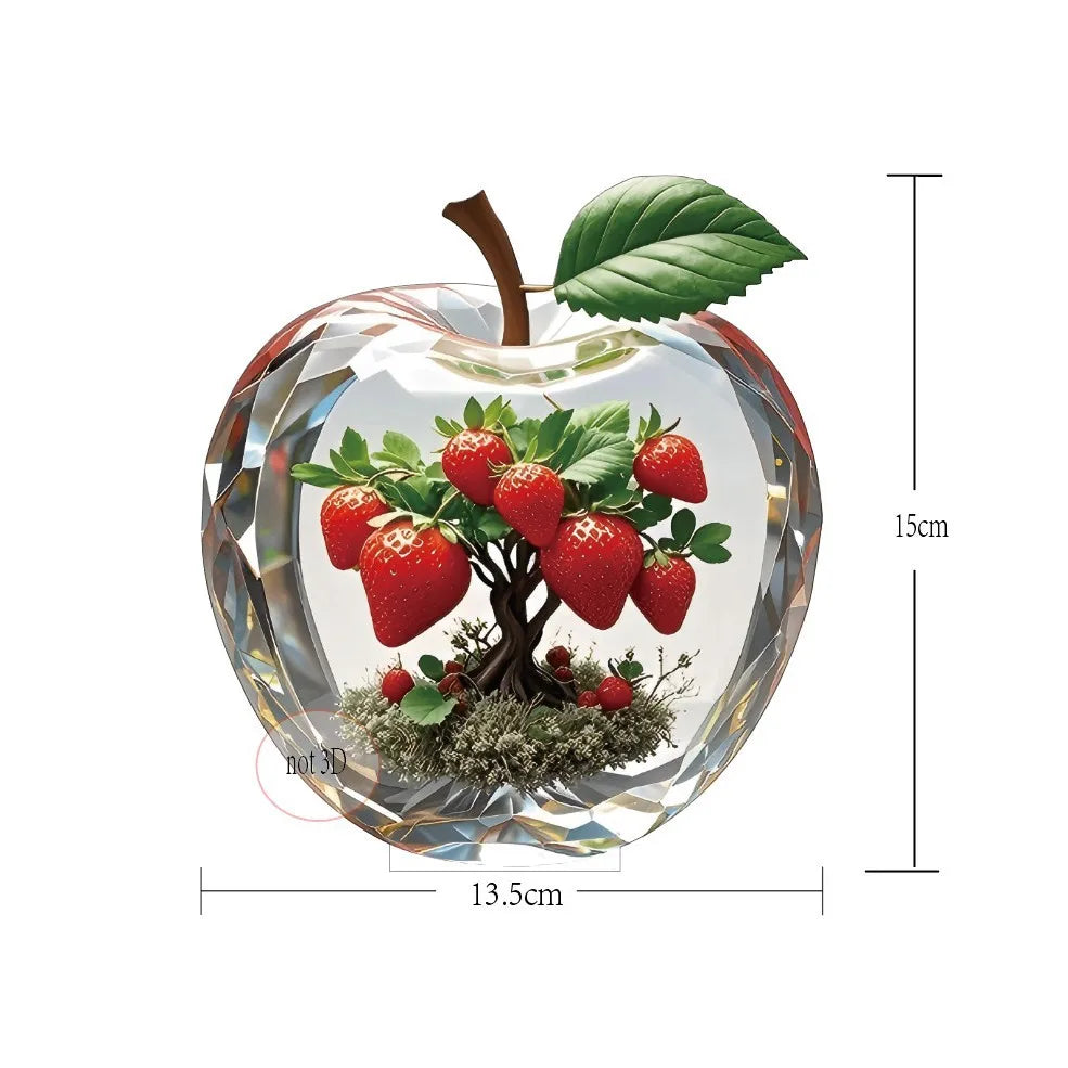 Purilite Select 2D Acrylic Apple Shape Table Ornaments