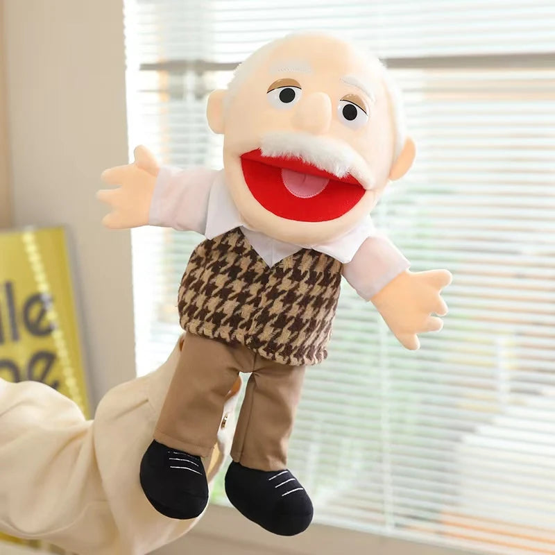 Purilite Select Plush Hand Puppet Family Set | Soft Open Mouth Character Puppets for Kids | Interactive Educational Storytelling Toys
