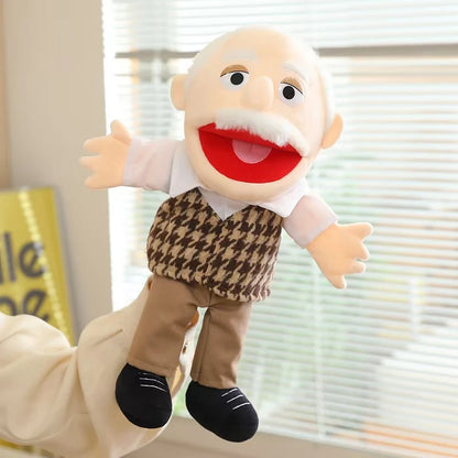 Purilite Select Plush Hand Puppet Family Set | Soft Open Mouth Character Puppets for Kids | Interactive Educational Storytelling Toys