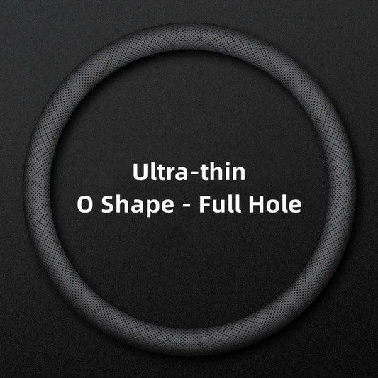 Purilite Select Ultra-Thin Universal Car Steering Wheel Cover – Breathable Faux Leather Wrap (37–38cm)