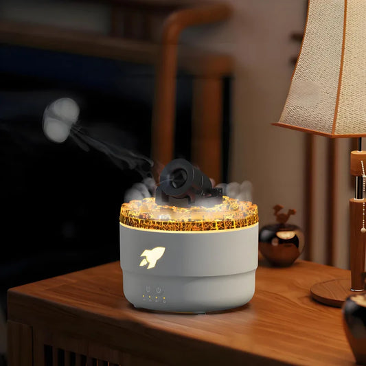 Purilite Select Ultrasound Aromatherapy Humidifier – Cannon Volcanic Crack Light Jellyfish Spray Essential Oil Diffuser