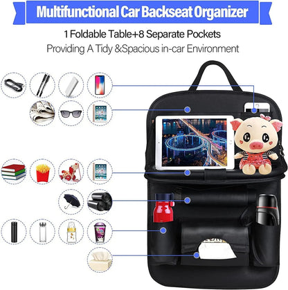 Purilite Select Car Seat Back Organizer with Foldable Table Tray