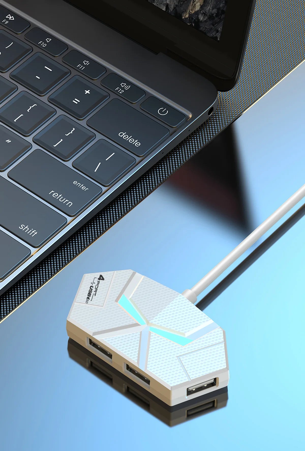 Purilite Select 0.6CM/1.2M 7-Port USB2.0 Hub