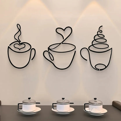 Purilite Select 1/3PCS Creative Coffee Wall Hangings