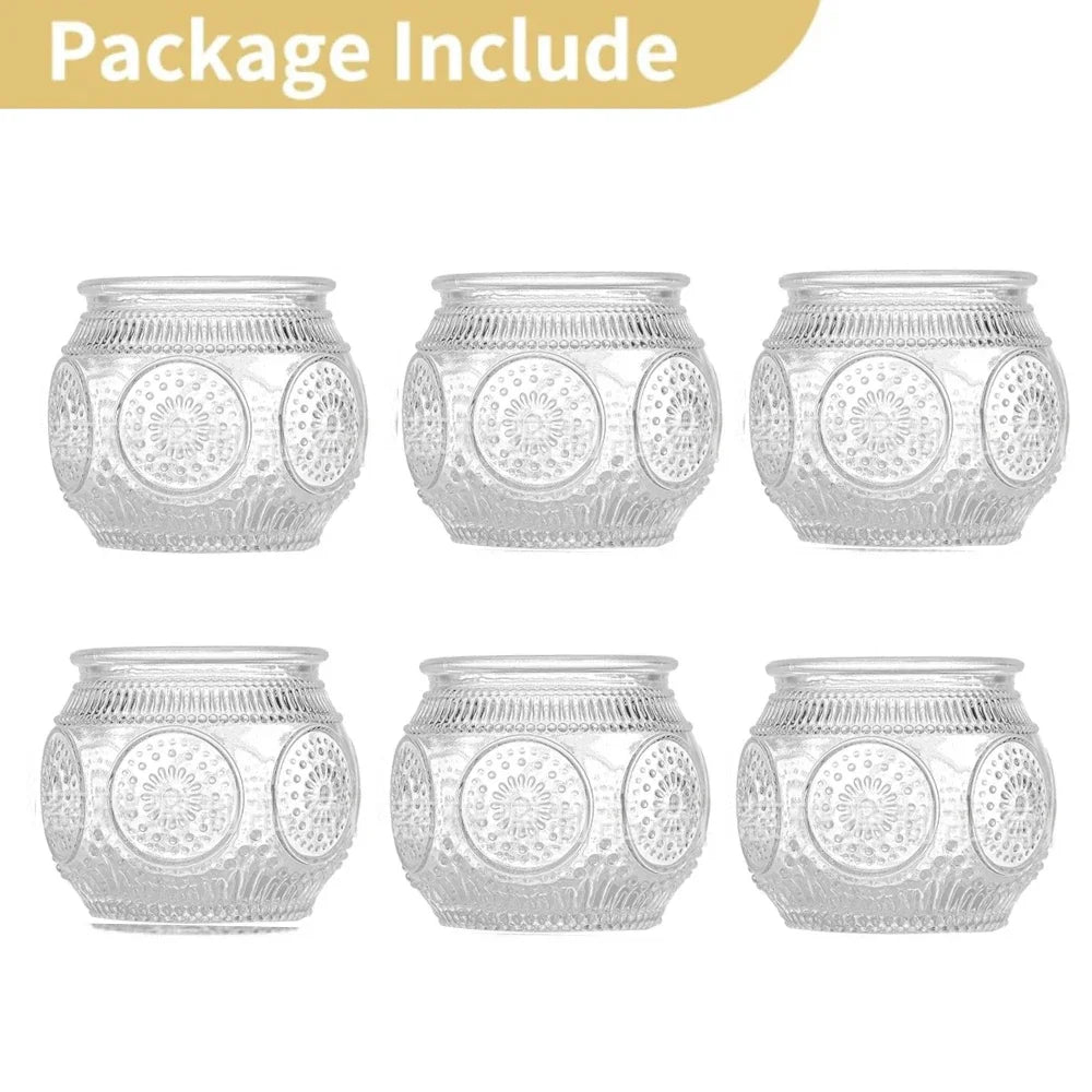 Purilite Select 6/12Pcs Votive Glass Candle Holders