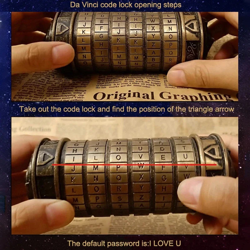 Purilite Select Metal Cryptex Password Lock Puzzle Gift Box with Secret Message Storage
