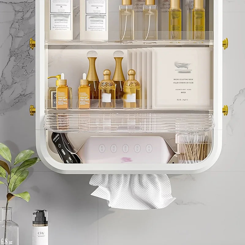 Purilite Select Multi-Layer Wall Mounted Storage Shelf | Large Capacity Organizer for Bathroom Kitchen Cosmetics and Household Items