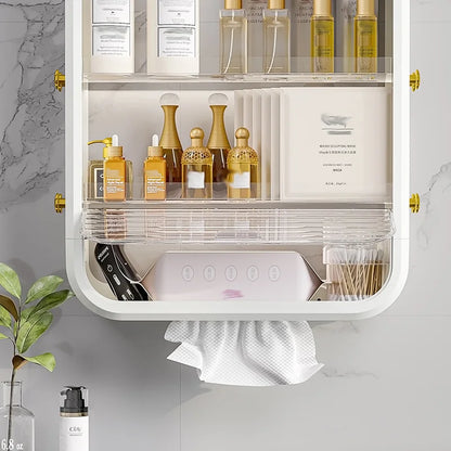 Purilite Select Multi-Layer Wall Mounted Storage Shelf | Large Capacity Organizer for Bathroom Kitchen Cosmetics and Household Items