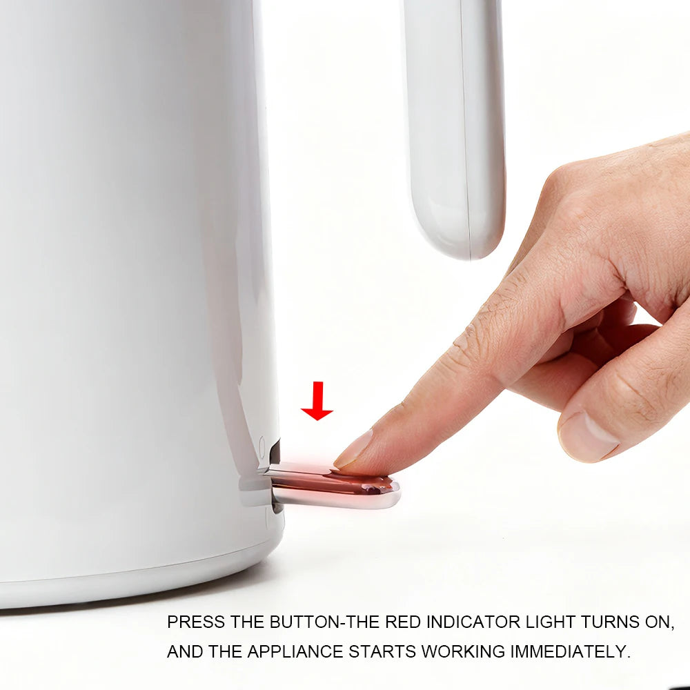 Purilite Select 2.0L 304 Stainless Steel Electric Kettle | Double-Layer Anti-Scald Fast Boiling Water Boiler