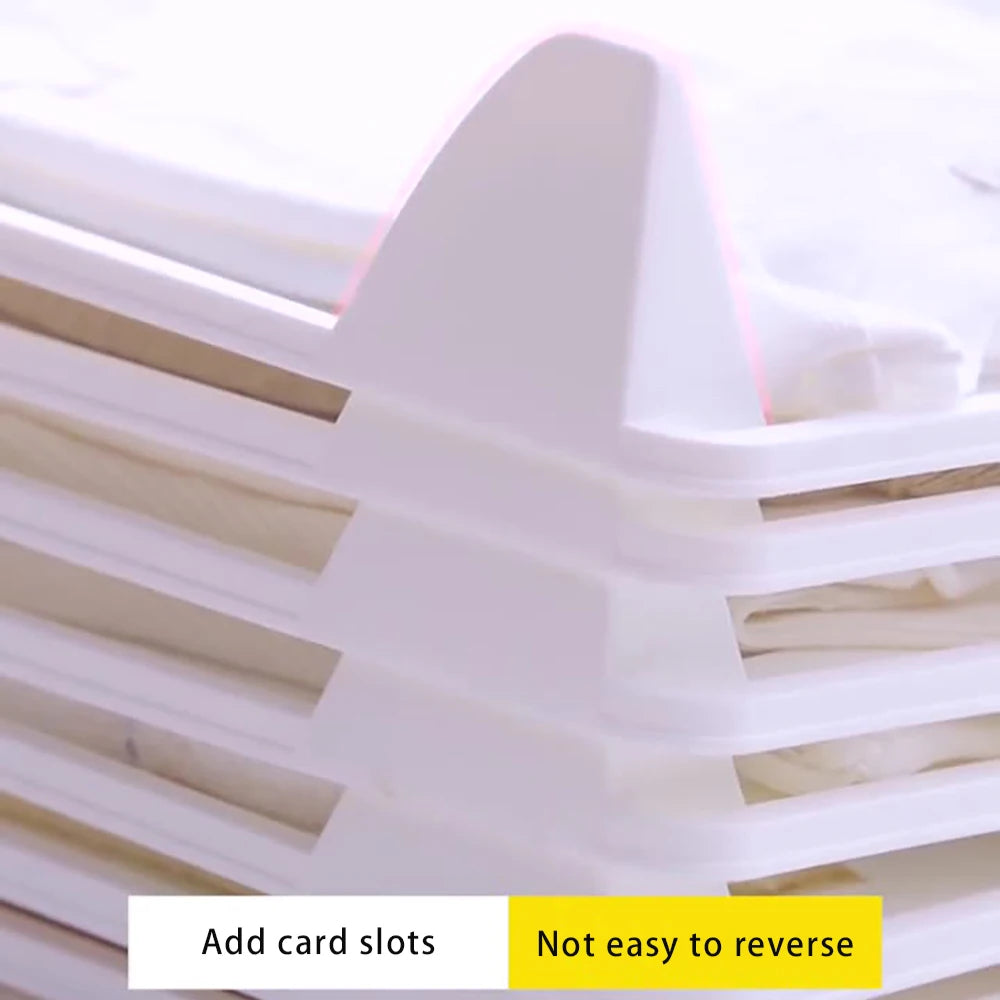 Purilite Select Layered Folding Clothes Storage Board | Pants & T-Shirt Organizer Rack | Space-Saving Wardrobe Stacking Boards