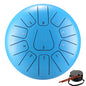 Purilite Select | 8 Inch Steel Tongue Drum 11 Notes | Key of F Handpan Drum | Meditation Yoga Musical Instrument with Carry Bag