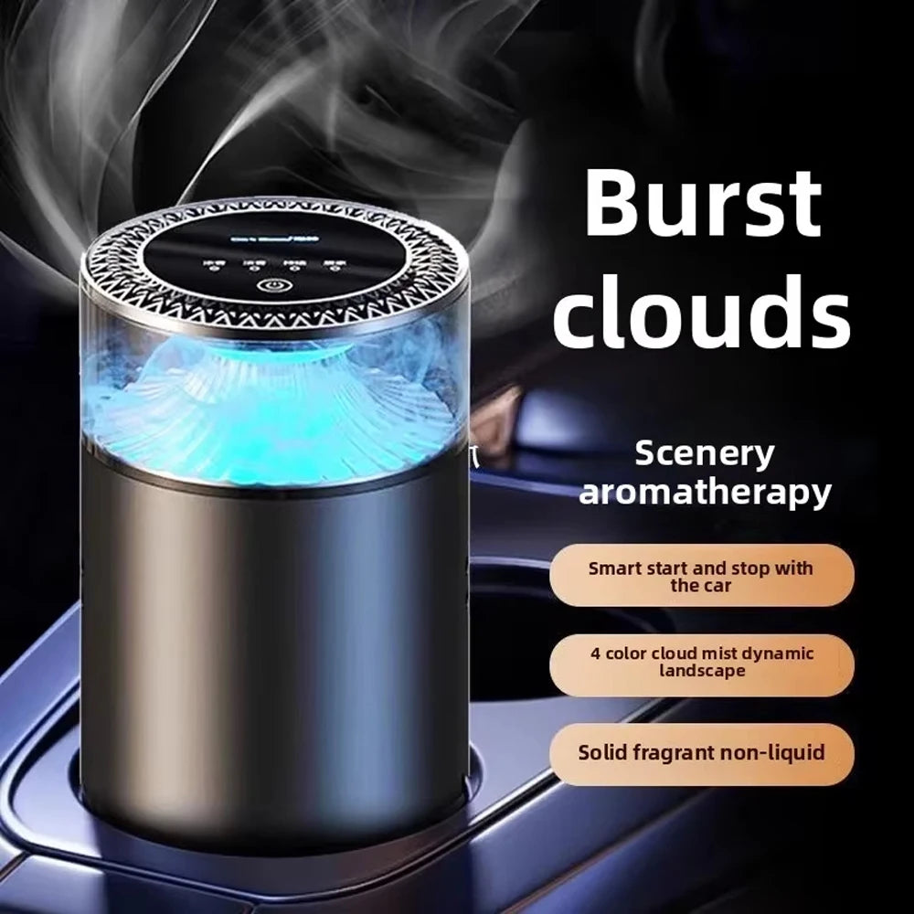 Purilite Select 2025 Smart Car Air Freshener – Sea Mist & Cloud Aroma, Ultrasonic Atomizing Diffuser