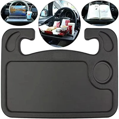 Purilite Select Universal Car Steering Wheel Table Tray | Portable Laptop Desk | Food & Drink Holder | Multi-Function Car Accessory