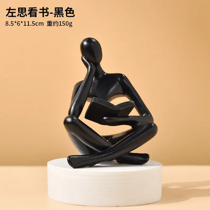 Purilite Select Light Luxury Abstract Reading Figure Statue