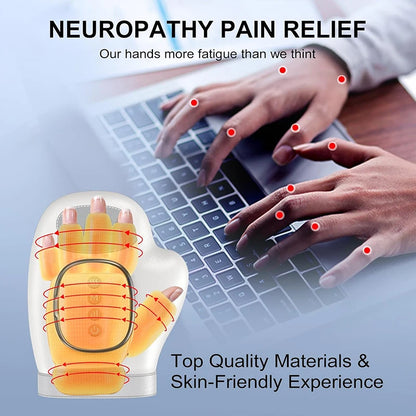 Purilite Select Wireless Electric Hand Massager | Hot Compress Air Compression Palm & Finger Therapy