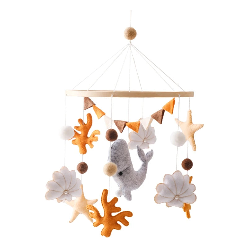 Purilite Select Wooden Baby Crib Mobile | Crochet Star Hanging Bed Bell | Nursery Rattle Decoration | Newborn Comfort Toy