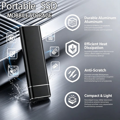Purilite Select Portable External SSD, USB Type-C High-Speed Storage Drive for PC & Laptop File Backup and Data Transfer