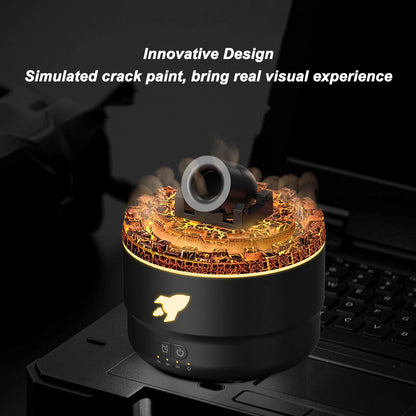 Purilite Select | Lava Mini Humidifier | 7 Colors LED Light | Cool Mist Essential Oil Diffuser | Super Quiet | 4 Timer Settings | 300ml | Office & Bedroom