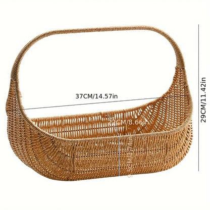 Purilite Select Handwoven Natural Rattan Bread Fruit Basket