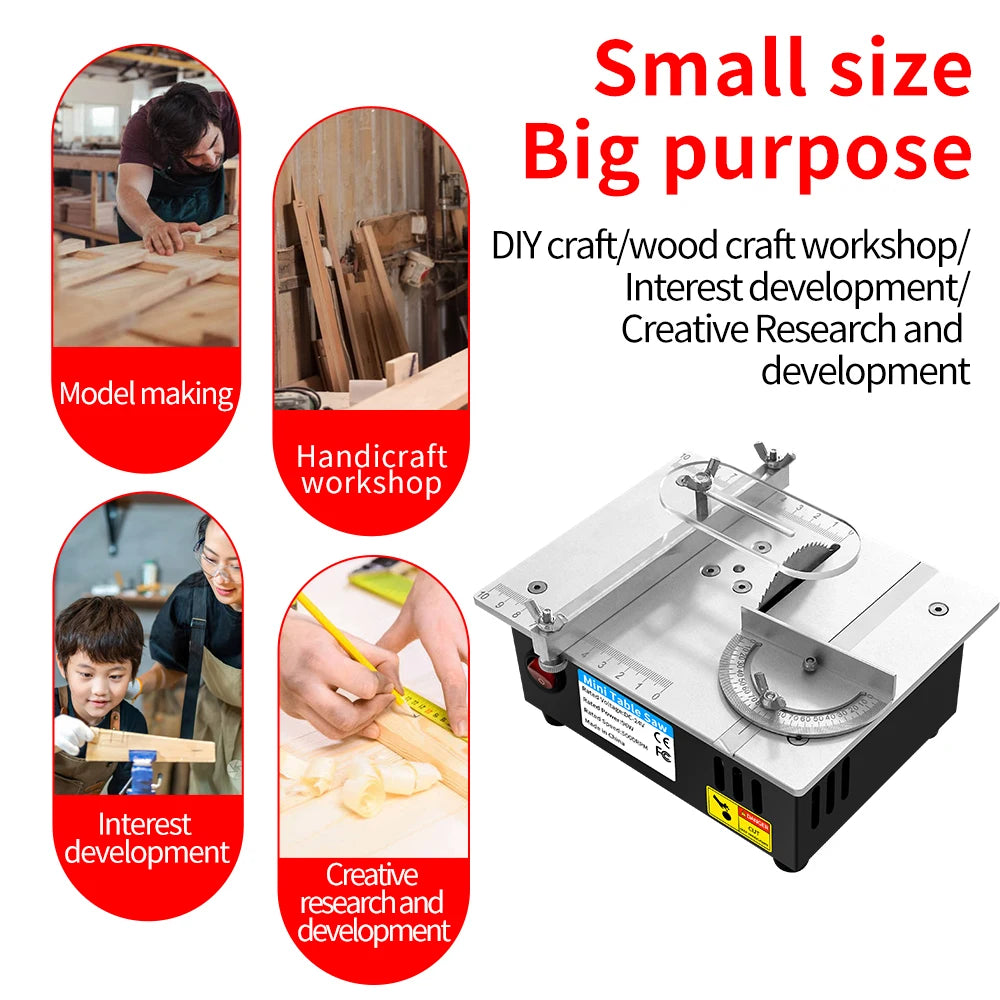 Purilite Select | DIY Mini Table Saw | 96W Precision Compact Cutting Machine | 5000RPM | For Wood, PCB, Plastic & Aluminum
